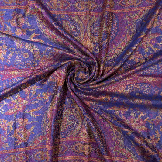 100% PURE SILK PURPLE SCARF - REVERSIBLE